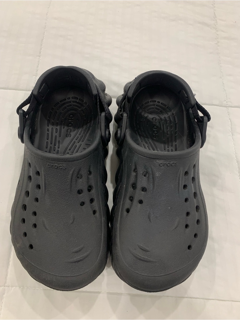 CROCS Kids Black Classic-Style Clog Sandals